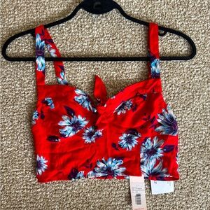 Yumi Kim - NWT Siren - Red Floral Crop Top